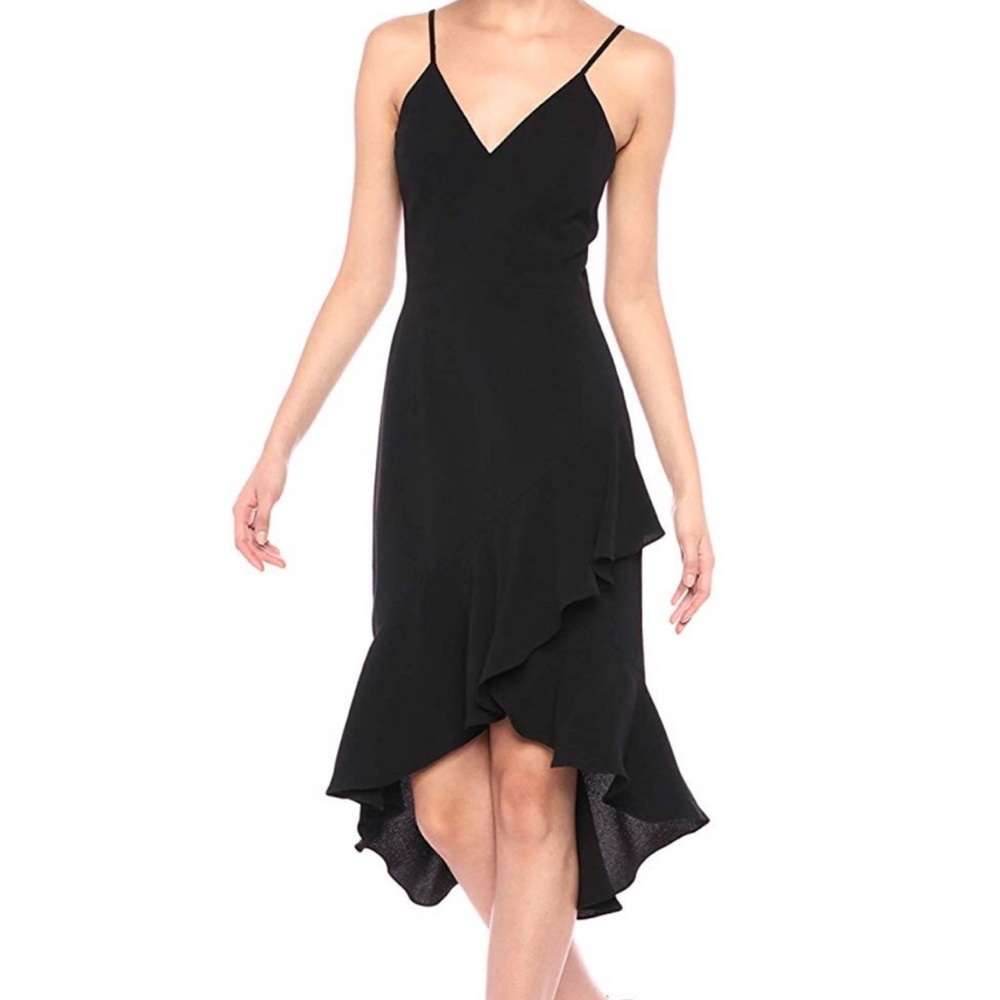 Dress the Population Wendy Ruffled Midi Dress